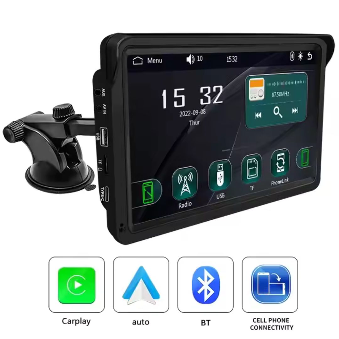 Trendtronics Portable Carplay Android Auto Screen for Car, 7 Inch