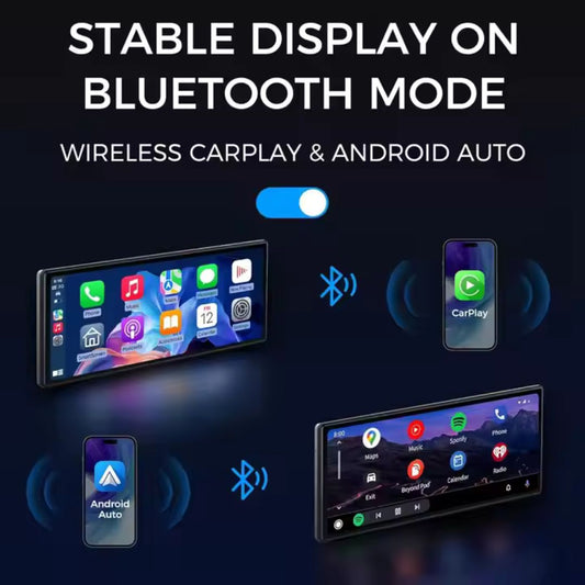 Trendtronics Portable Carplay Android Auto Screen for Car, 10.27 Inch