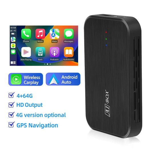 Trendtronics AI Box for cars with Inbuilt SIM Slot | 4GB RAM 64GB Storage | Wireless CarPlay & Android Auto 1-Year Warranty