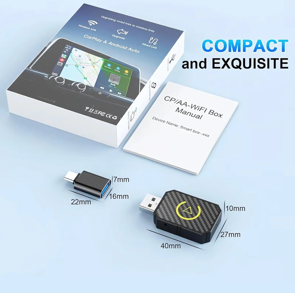 Wireless carplay and android auto adapter