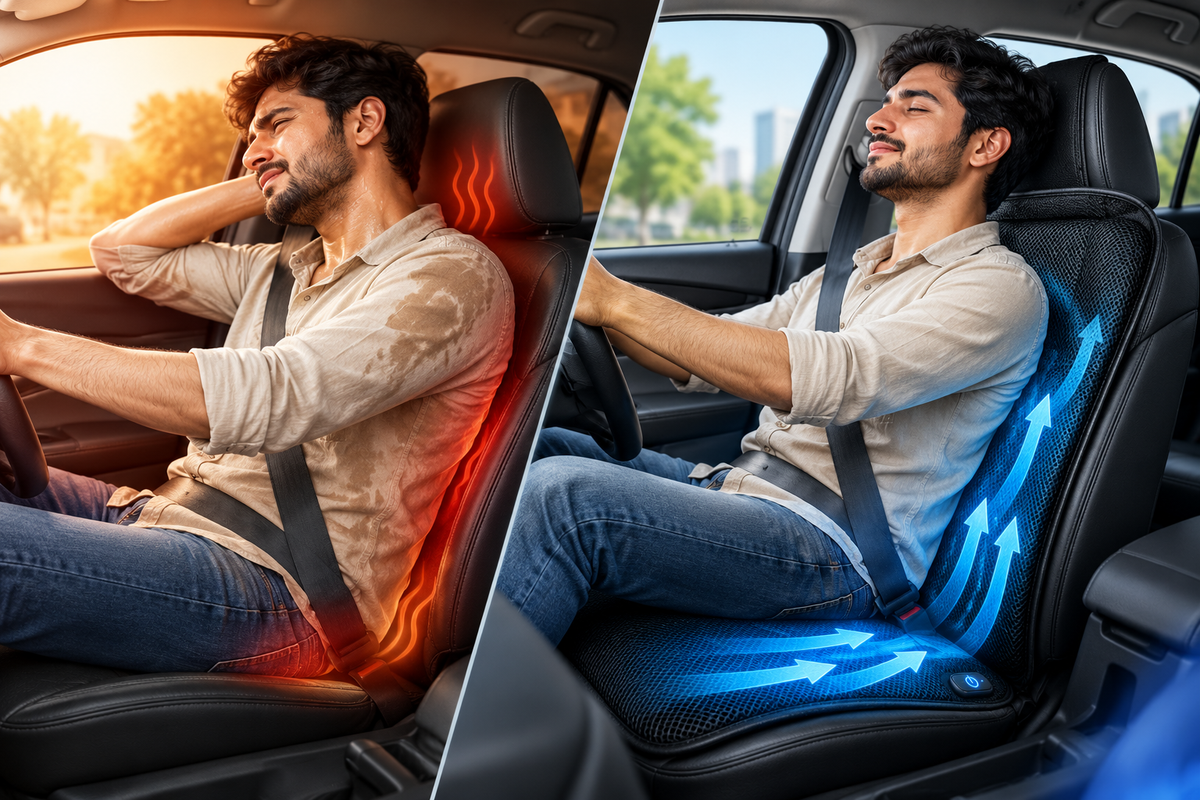 No More Sweaty Back & Butt While You Drive